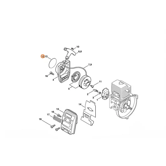 STIHL  Tabliczka z typem urządzenia FH 75 4230 967 1508